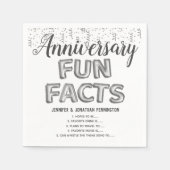 Jubiläum Spaß Fakten Ballon Text Napkins Serviette (Vorderseite)