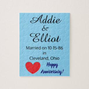 Jubiläum Spaß & Herz in Blau: Puzzle