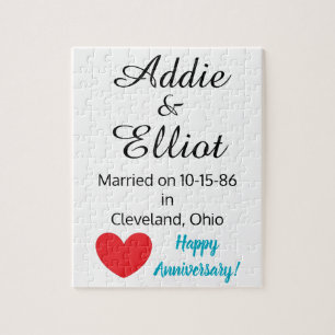 Jubiläum Spaß & Herz in Weiß: Puzzle