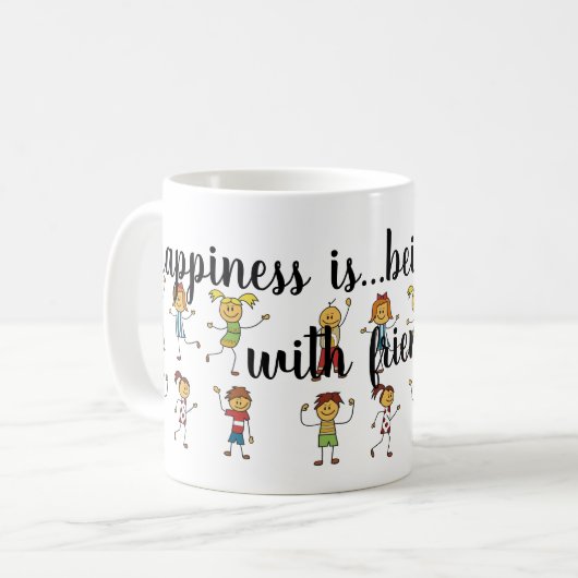 Jubiläum: Spaß mit Freunden Kaffeetasse (Vorderseite Links)