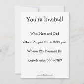 Jubiläum Spaß Party Einladungen "Spectickles" (Rückseite)