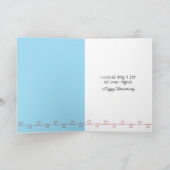 Jubiläum Strichmännchen Couple On Rainbow Karte (Innenseite)