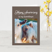 Jubiläum Sweetheart Liebe Sie ALTE GOAT Karte (Gelbe Blume)