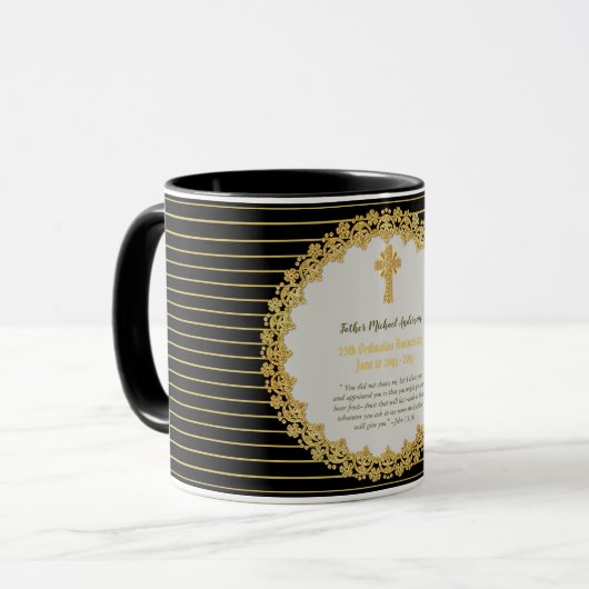 Jubiläum-TASSE - JEDE CLERGIE oder JRS Tasse (Vorderseite Links)