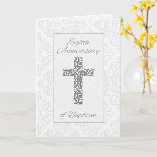 Jubiläum: Taufe Segen über Wirbel Karte (Gelbe Blume)