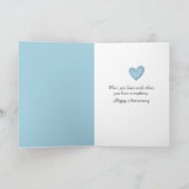 Jubiläum Teddy Bären mit Herzleuchter Karte (Innenseite)