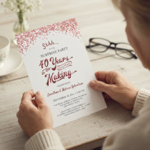 Jubiläum Überraschung Party Ruby Red Confetti