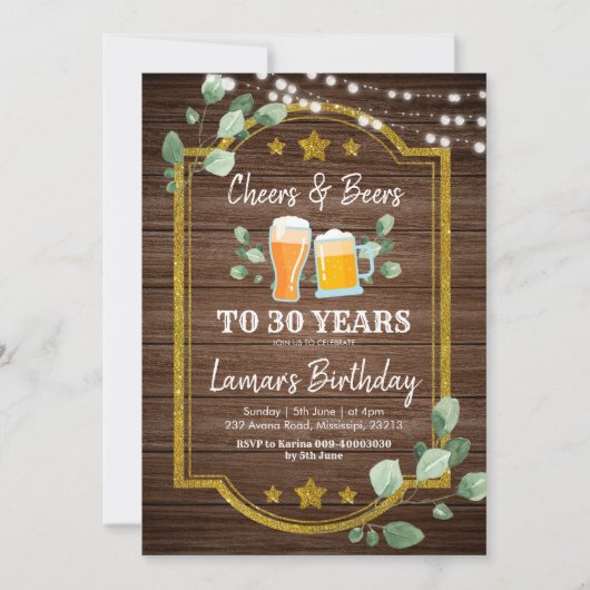 Jubiläum und Biere Einladung (Vorderseite)