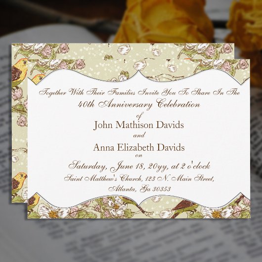 Jubiläum und Dogwood Einladung