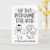 Jubiläum, und sie lebten glücklich immer nach dem  karte (Gelbe Blume)