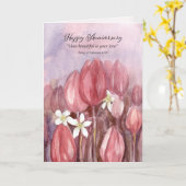 Jubiläum Valentinstag Schrift Tulip Karte (Gelbe Blume)