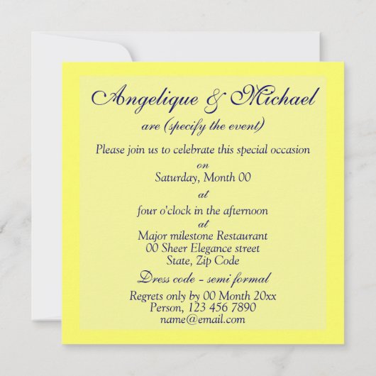 Jubiläum-Verlobung Einladung (Rückseite)