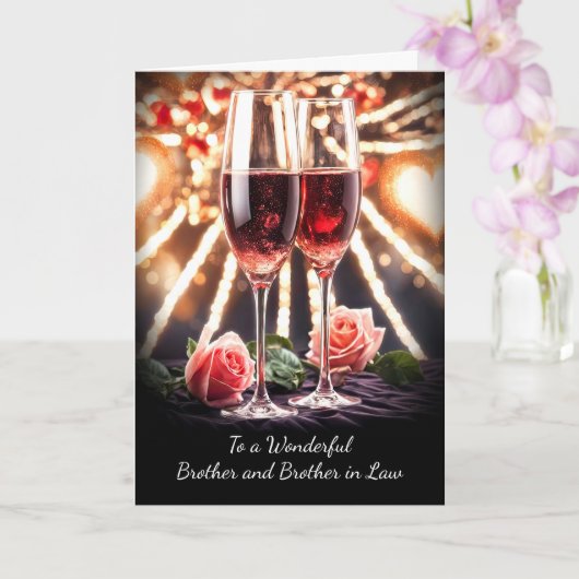 Jubiläum von Bruder und Bruder im Recht glücklich Karte (Orchidee)