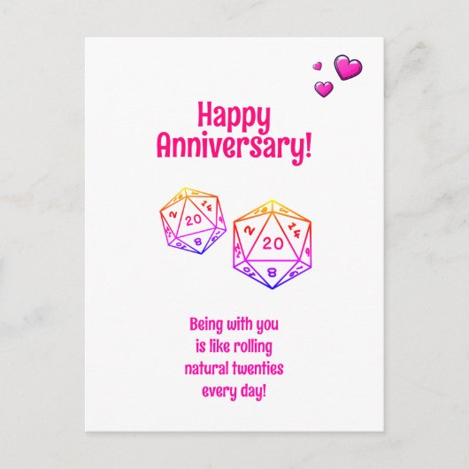 Jubiläum von Dungeons & Dragons Postkarte (Vorderseite)
