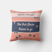 Jubiläum von Korallen und Marine mit Foto Kissen (Rückseite)