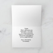 Jubiläum von Pastor Karte (Innenseite)