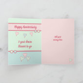 Jubiläum von Pink Minz mit Foto Karte (Innenseite)