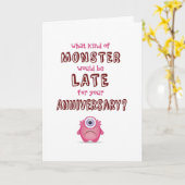 Jubiläum, was für ein Monster verspätet? Karte (Gelbe Blume)