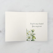 Jubiläum Wasserfarbe Blumen Bouquet Karte (Innenseite)