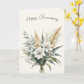 Jubiläum Wasserfarbe Blumen Bouquet Karte (Gelbe Blume)