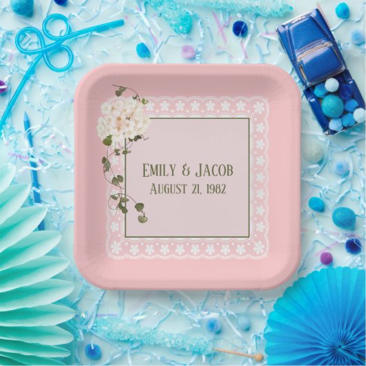 Jubiläum weiße Pause Pappteller (Party)