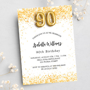 Jubiläum Weißgold Glitzer elegant Einladungspostkarte