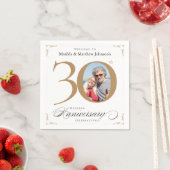 Jubiläum White Gold Calligraphy Classy Serviette (Beispiel)