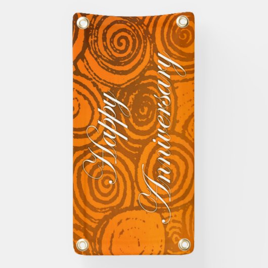 Jubiläum Wirbel Orange Banner (Vertikal)