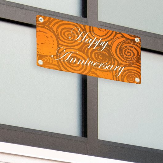 Jubiläum Wirbel Orange Banner (Äußeres Gebäude)