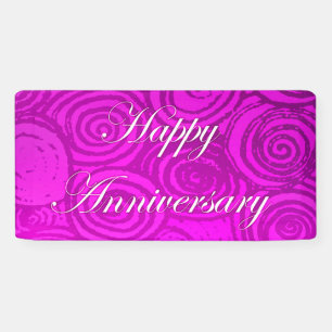 Jubiläum Wirbel Pink Banner