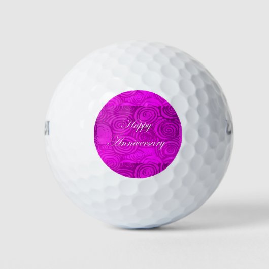Jubiläum Wirbel Pink Golfball (Vorderseite)