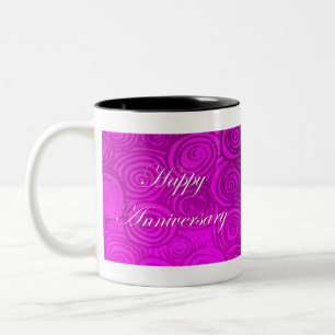Jubiläum Wirbel Pink Zweifarbige Tasse