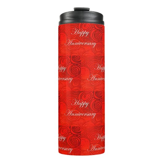 Jubiläum Wirbel Red Thermosbecher (Vorderseite)