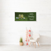 Jubiläum zum 80. Geburtstag Golfer mit Golfball Banner (Insitu)