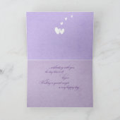 Jubiläum zum Feiertag Lavendel Karte (Innenseite)