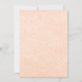 Jubiläum zum Hochzeitsfeiern von Peach & White Dam Einladung (Rückseite)