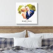 Jubiläum zum Hochzeitstag Foto Wasserfarbe Leinwanddruck (Insitu (Schlafzimmer))