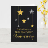 Jubiläum zum Neujahrstag Shine Gold Karte (Gelbe Blume)