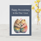 Jubiläum zum One I Liebe Honey Bären Tiere Karte (Gelbe Blume)