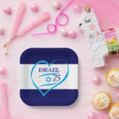 Jubiläum zum Tag der Unabhängigkeit Israels 75 Pappteller (Party)