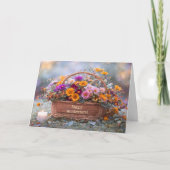 Jubiläums-Blumenstrauß mit Kerze Karte (Vorderseite)