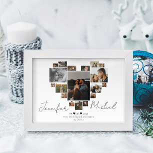 JUBILÄUMS-HERZ-COLLAGE-PLAKAT UND DRUCK POSTER