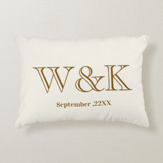 Jubiläums-Hochzeitspaar-Monogramm-Initial-Akzent Dekokissen