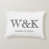 Jubiläums-Hochzeitspaar-Monogramm Initiale Dekokissen (Rückseite)