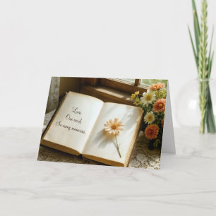 Jubiläums-Open-Vintage-Buch Karte