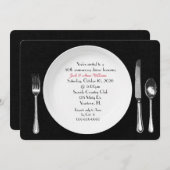 Jubiläumsabend Party Einladen in Schwarz Einladung (Vorne/Hinten)