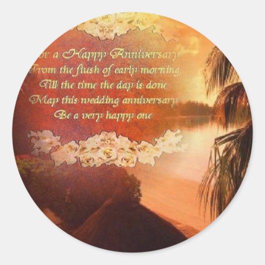 Jubiläumsaufkleber Runder Aufkleber (Vorderseite)