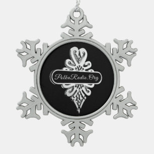 Jubiläumsausgabe Schneeflocke gerahmter Schmuck Schneeflocken Zinn-Ornament