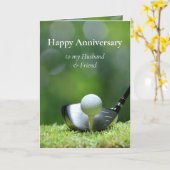 Jubiläumsball Freund Golf BallCourse Golfer Karte (Gelbe Blume)