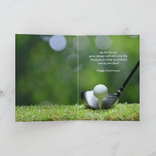 Jubiläumsball Freund Golf BallCourse Golfer Karte